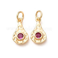 Breloques en laiton avec zircone cubique de micro pave&nbsp;CU-K002-42G-M