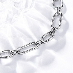 Bracciali a catena ovale in acciaio inossidabile 304 per uomo e donna&nbsp;BJEW-G725-11P