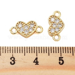 Gestell aus Messing mit Pavé-Fassung und klaren Zirkonia-Herzgliedern&nbsp;KK-S379-26G