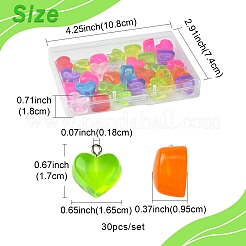 30 Stück transparente Harzanhänger&nbsp;RESI-FS0001-83