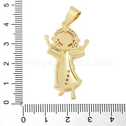 Ottone micro spianare pendenti zirconi&nbsp;KK-P293-26C-G