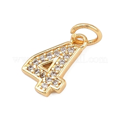 Messing micro pave klar zirkonia charme&nbsp;KK-G544-04G-04
