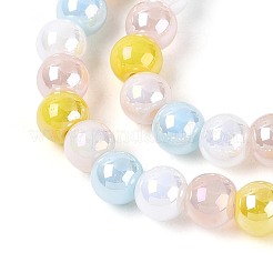 Chapelets de perles en verre électroplaqué&nbsp;EGLA-N019-6mm-02