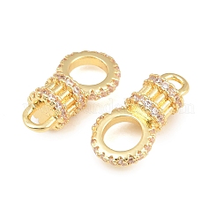 Dijes de conector de circonio cúbico micro pavé de latón&nbsp;CU-CBAB99C-05G