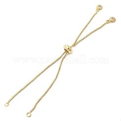 Herstellung eines Armbands mit Schiebeverschluss aus 1 mm Messingboxkette&nbsp;MAK-K024-08G
