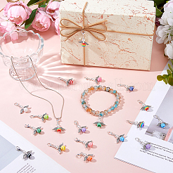 84 pendentif décoratif en plastique ABS imitation perle 14 couleurs&nbsp;HJEW-FH00101