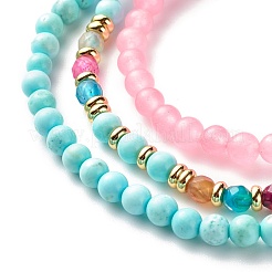 Ensemble de bracelets extensibles en pierre&nbsp;BJEW-JB07332
