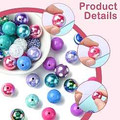 DIY-Sets zur Schmuckherstellung mit runden Harzperlen und Acrylperlen&nbsp;DIY-FS0007-73