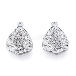 Latón micro pavimenta claro cubic zirconia encantos&nbsp;KK-N216-588P