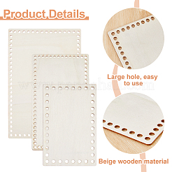 5 Stück 3 Stile Holzkorbböden&nbsp;DIY-HS0002-15