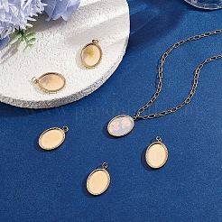 6 pz 304 ciondolo cabochon in acciaio inox&nbsp;STAS-BBC0010-56