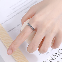 Verstellbare Ringe aus Sterlingsilber mit Musiknote 925&nbsp;FS-WG761CA-01