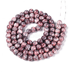 Chapelet de perles en verre baking paint&nbsp;DGLA-N016-10mm-04