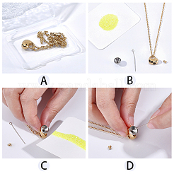 1 pezzo di collana per ceneri con ciondolo a forma di cuore in acciaio inossidabile 304&nbsp;NJEW-CN0001-20G