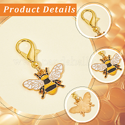 24 stücke 6 stile bienen legierung emaille schuh charme&nbsp;HJEW-CP00012