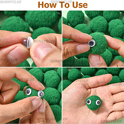 150 Pom-Pom-Ball aus Polyester&nbsp;DIY-SC0031-33A