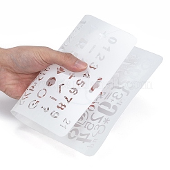 Modèles de pochoirs de peinture de dessin réutilisables en plastique&nbsp;DIY-F018-B21