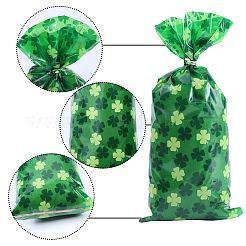 Rechteckige Keksverpackungsbeutel aus Kunststoff mit Kleeblattmuster&nbsp;ABAG-WH0038-35A