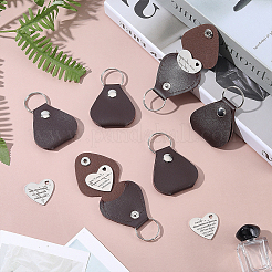 6 porte-clés en cuir PU 6 styles&nbsp;KEYC-ME0001-18