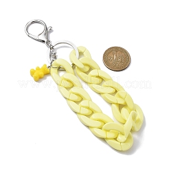 Porte-clés en chaîne gourmette en acrylique&nbsp;KEYC-JKC00632-01