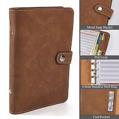 Simili cuir a6 boucle de poche portablecarnet à feuilles mobiles&nbsp;AJEW-WH20001-45C