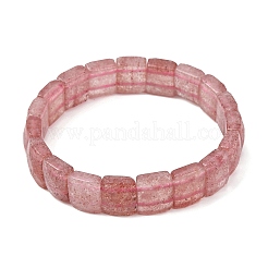 Elastische Armbänder aus synthetischen Erdbeerquarzperlen für Damen und Herren&nbsp;G-K303-02K