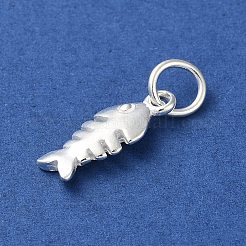925 Fischanhänger aus Sterlingsilber mit Biegeringen.&nbsp;STER-E071-01S-07