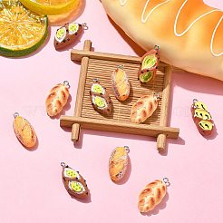 30 pièces 5 styles de pendentifs alimentaires imitation résine&nbsp;FIND-CJ0002-49