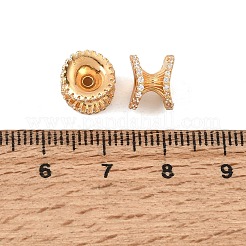 925 Sterling Silber Mikropavé klare Zirkonia Perlen&nbsp;SE-CBAF1B2-09G