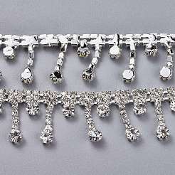 Catene a coppa in vetro con strass&nbsp;FIND-WH0057-05