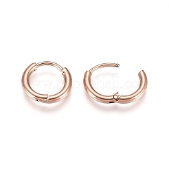 Boucles d'oreilles créoles en acier inoxydable 304&nbsp;EJEW-G272-02-8mm-RG