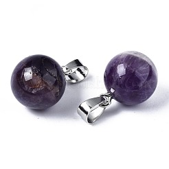 Natürlichen Amethyst Edelsteinanhänger&nbsp;G-S359-312