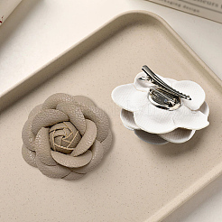 Clips de boucle de chaussure en similicuir avec clip en fer&nbsp;LS-FIND-CL0001-92C