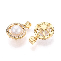 Pendentifs en laiton zircon cubique transparent&nbsp;KK-T080-56G