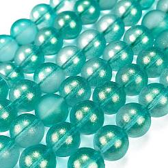 Brins de perles de verre transparent dépoli&nbsp;GLAA-P065-10mm-08