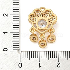 Messing micro pave klare zirkonia anhänger&nbsp;ZIRC-U003-01G-08