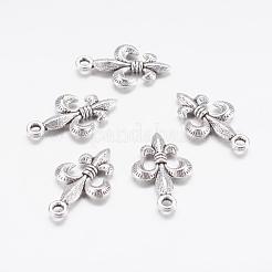 Tibetano aleación metal estilo de la flor de lis colgantes&nbsp;EA8747Y