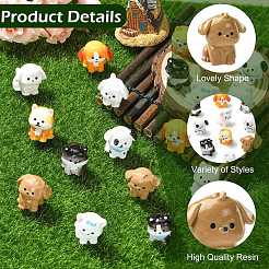 20 Stück 10 Stile Harz-Hunde-Display-Dekorationen&nbsp;DJEW-CJC0010-008