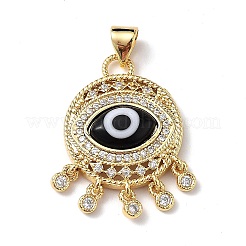 Pendentifs mauvais œil au chalumeau avec zircone cubique colorée&nbsp;ZIRC-L102-14G-04
