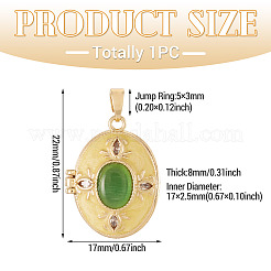 1 pendentif médaillon en laiton émaillé&nbsp;FIND-TA0010-71D