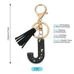 1 porte-clés lettre en résine&nbsp;KEYC-TADJ0001-09J