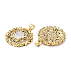 Colgante micropavé cubic zirconia de latón&nbsp;KK-D057-05G