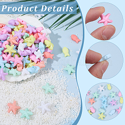 260pcs 13 couleurs perles acryliques opaques&nbsp;MACR-SP0002-28