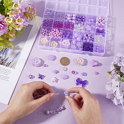 Kits de perles acryliques opaques et transparentes&nbsp;MACR-SP0001-48C