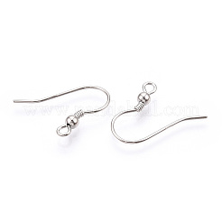 925 crochet français en argent sterling plaqué rhodium anti-ternissement avec bobine et boule&nbsp;STER-T007-121P