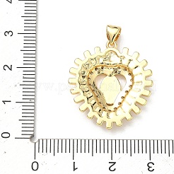 Pendenti in zirconi cubici trasparenti in micro pavè di ottone&nbsp;KK-P350-18G-04