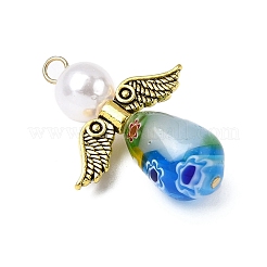 Manuell Millefiori Glas Anhänger&nbsp;PALLOY-JF04573-02