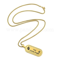 Costellazione 304 acciaio inossidabile micro pavé zirconi cubici trasparenti ciondolo catena grano collane per donne uomini&nbsp;NJEW-U007-01B