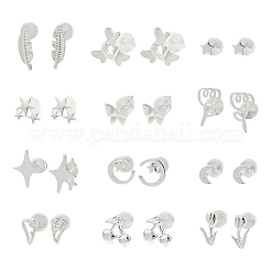 2 par de pendientes de aleación para mujer&nbsp;EJEW-FS0001-27G