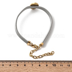 Armreifen mit dem Motiv der Jungfrau Maria aus Edelstahl 304 für Damen&nbsp;BJEW-K295-01B-GP